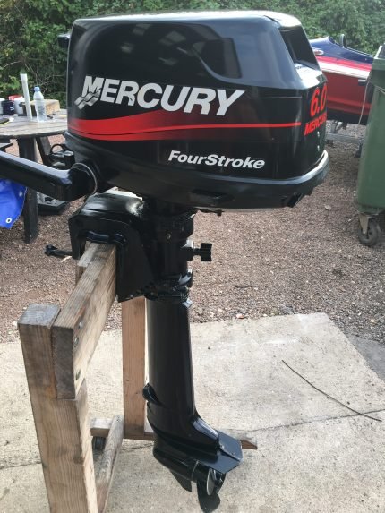 Mercury F6ML Long shaft 4 Stroke 2004 outboard motor on boat